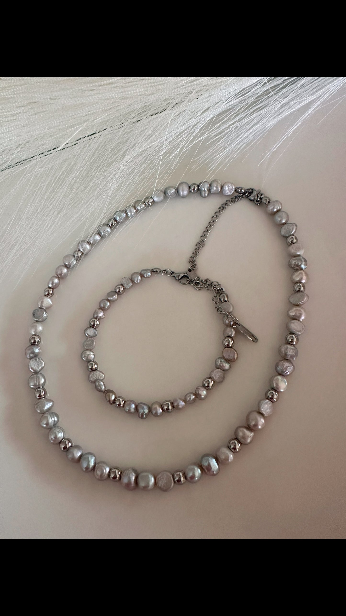 Silver Fresh Water Pearl Necklace