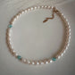 Teal Pearl Necklace