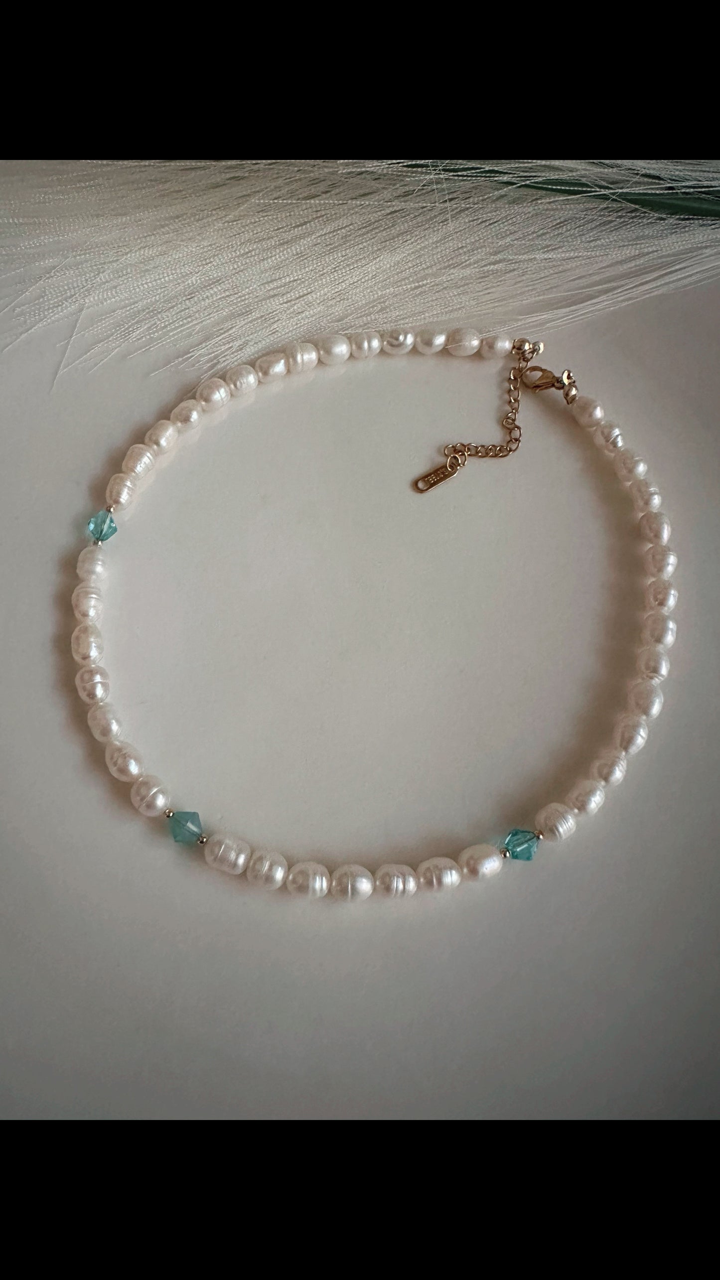 Teal Pearl Necklace