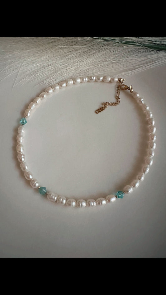 Teal Pearl Necklace