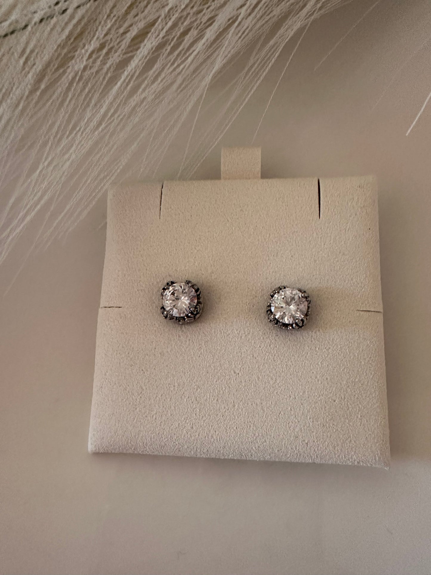 Flower Zirconia Stud Earrings