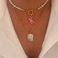 White and Pink Necklace.