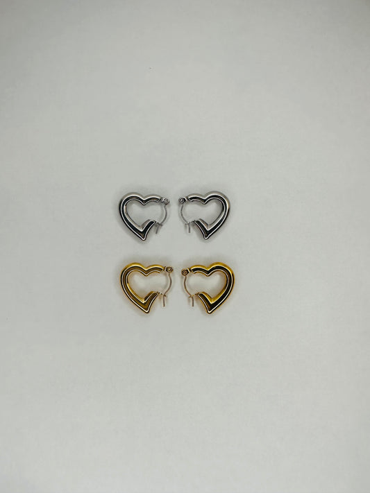 Heart Hoop Earrings