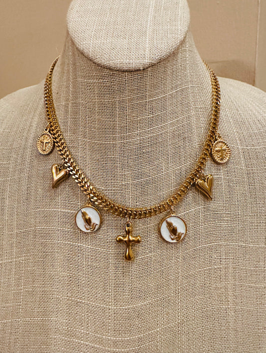 Faith, Love, Pray Necklace.