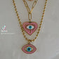 Pink Evil Eye Necklace